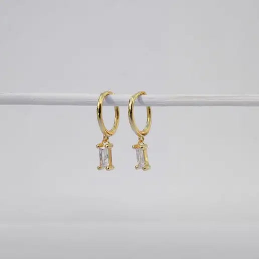 Olivia Dangle Huggie Hoops