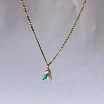 Peace - Turquoise & Pearl Necklace